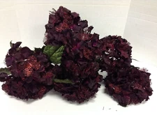 7 Frontgate Venetian dark Purple Hydrangeas Glitter Floral Picks Stems Christmas