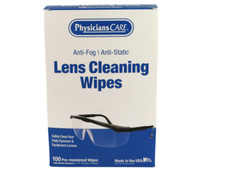 PhysiciansCare Pre-Moistened Lens Cleaning Wipes, 100 Count