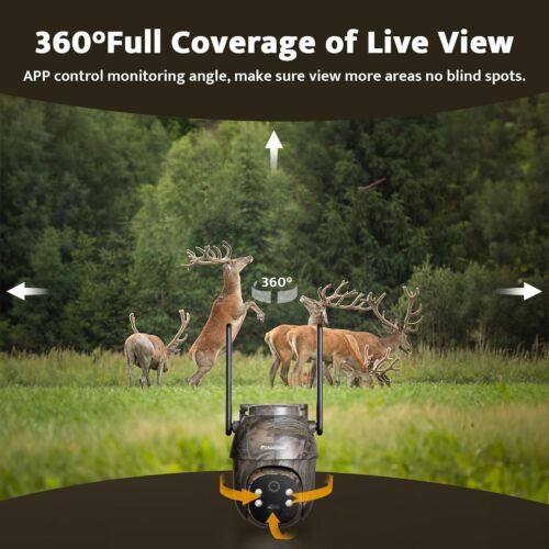 Solar Trail Camera 4G LTE Cellular 2K Wildlife Scouting Hunting Nightvision 32GB - Picture 9 of 12