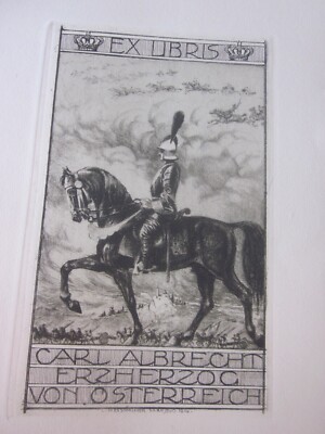 1256c LUDWIG Hesshaimer 1914 Sarjevo Exlibris Carl Albrecht Erzherzog Österreich