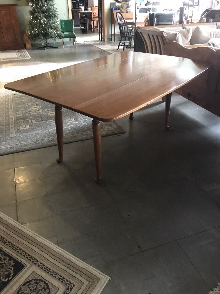 ANTIQUE VTG BAUMRITTER ETHAN ALLEN DROP LEAF SOFA TABLE 66” LONG W
