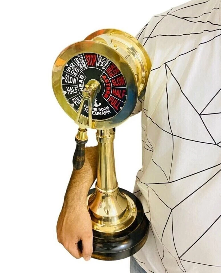 Telégrafo de motor de navio de latão antigo do Chadboam Liverpool - Imagem 3 de 4