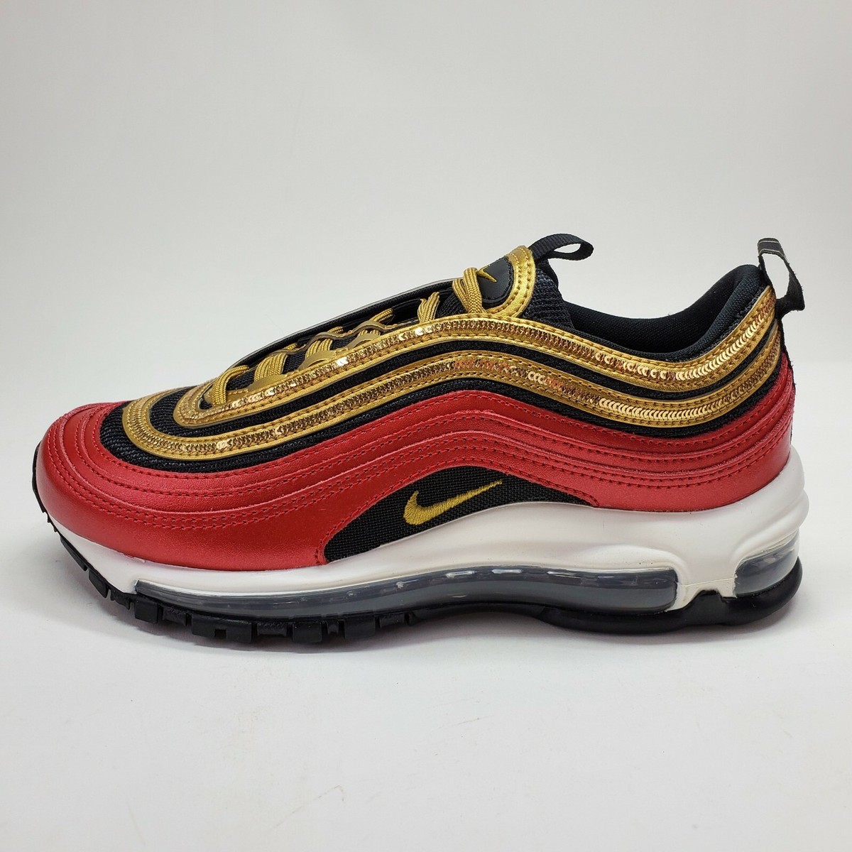 nike air max 97 red gold sequin