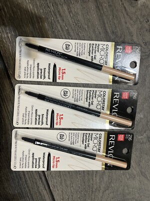 3x Revlon Colorstay Micro Hyper Precise Gel Eyeliner w/ Smudger  #216 BEIGE