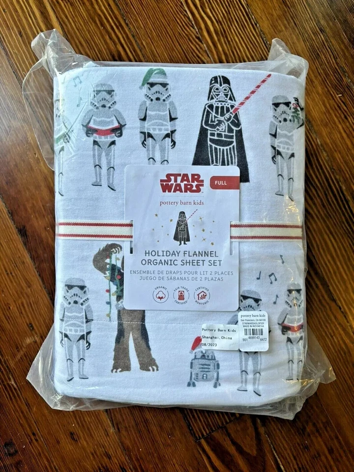Juego de sábanas completo Pottery Barn Kids STAR WARS HOLIDAY NAVIDAD ESCUELA NIÑO DISNEY, Foto 2 de 4
