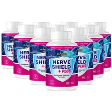 Nerve Shield + PLUS- Brain Support- 10 Bottles- 600 Capsules