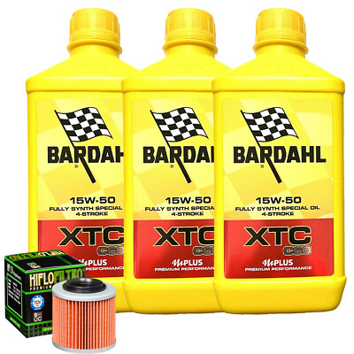 Wartungsset Öl Bardahl XTC 15W50 + Filter Für Jawa 650 Bizon 2004