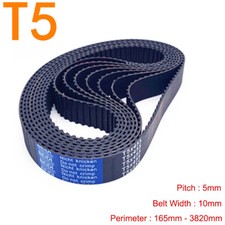 T5 Synchronous Belt 5mm Pitch Rubber Close Loop Timing Belt 10mm Width For 3d