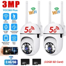 Camaras De Seguridad 5GHz Wifi Exterior Inalambrica Con Vision Nocturna 1080P