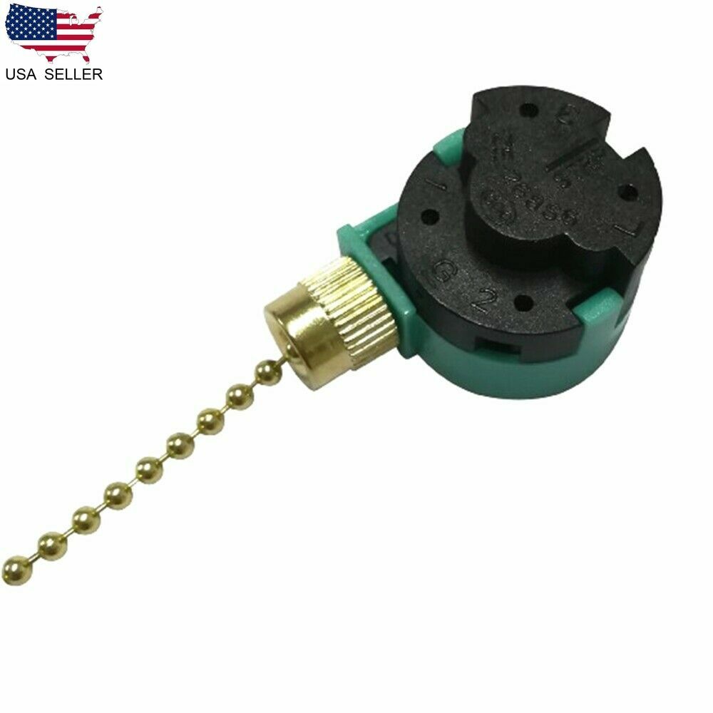 ZING EAR ZE-268S6 Pull Chain Switch 4 Wire 3 Speed Ceiling