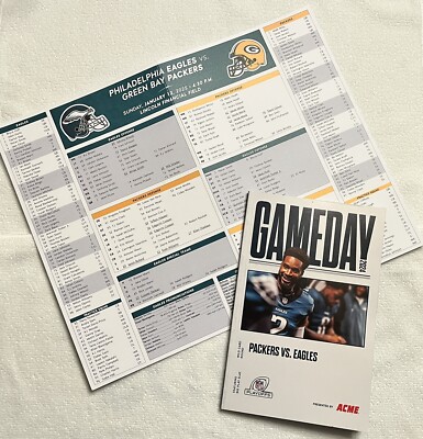 1.12.25 PHILADELPHIA EAGLES Vs Green Bay Packers Gameday +Media Card Darius Slay