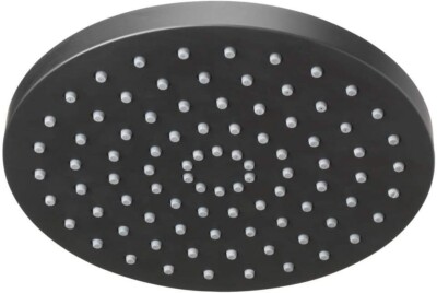 Glacier Bay 8 in Round Raincan Showerhead Black 3073-144-WS1
