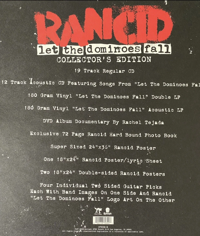 Rancid Let The Dominoes Fall Vinyl & CD Boxset - Imagem 2 de 3