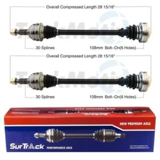 SurTrack Pair Set of 2 Rear CV Axle Shafts For Volkswagen Touareg 2004-2010