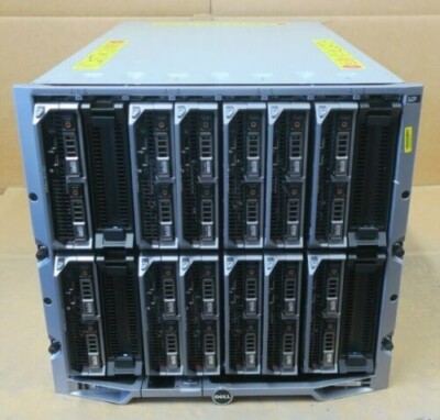 Dell PowerEdge M1000E Chassis 12x M620 Blade Server 18x E5-2680 6x E5-2680v2