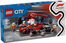 LEGO CITY F1 FORMULA 1 PIT STOP E MECCANICI CON AUTO MONOPOSTO FERRARI 60443