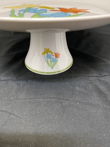 Toscany Japan CURACAO Floral Cake Plate - Picture 3 of 7