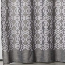 THRESHOLD Gray with White Embroidered Shower ...