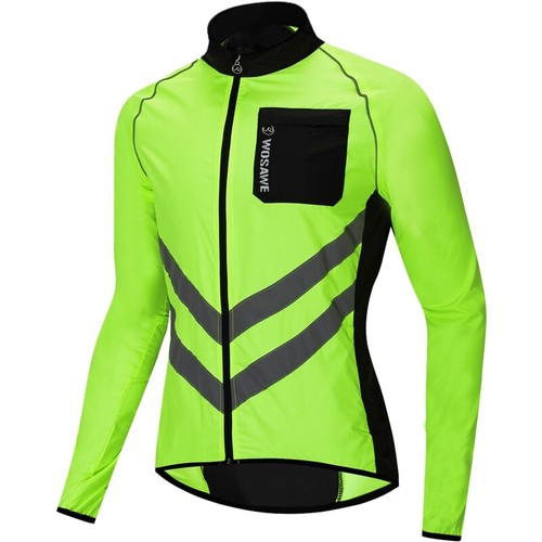 WOSAWE Cycling Jacket Hi Viz Bicycle Reflective Coat Hiking Golf Wind-breaker - Picture 22 of 33