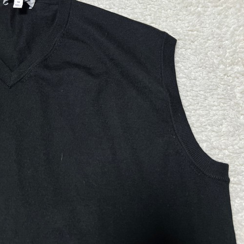 Peter Millar Vest Sweater Men Medium Black V Neck Merino Wool Pullover Stretch 0 - Picture 4 of 13