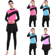 Muslim Women Burkini Swimwear Hijab Bathing Suit Beachwear Islamic Swimsuit Set