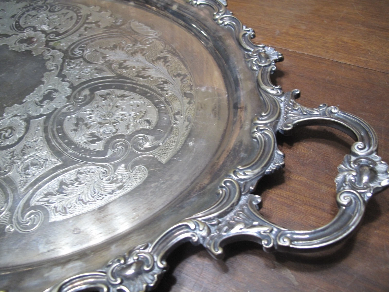 Antique Silver Plate 30" Tray by WILLIAM HUTTON Sheffield English RARE - Picture 8 of 17