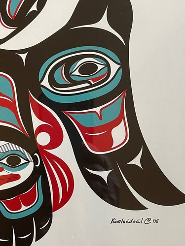 2006 ‘Raven’s Journey’ By Israel Shotridge (Kinstaadaal in Tlingit) Canvas/Frame - Picture 5 of 8