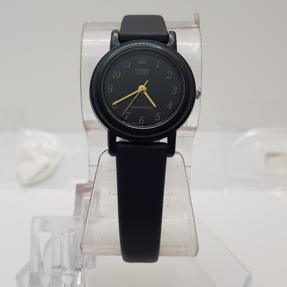 Vintage Casio LQ-139 Analog Watch Black Dial Black Resin Band