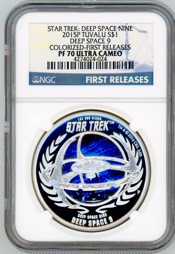 2015P Tuvalu Star Trek Deep Space 9 NGC PF70 FR Ultra Cameo 1oz Silver Coin