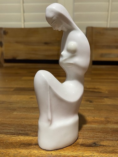 VTG Art Deco Madonna and Child Mary and Jesus Figurine Sculpture Statue 7.5” - Picture 4 of 22