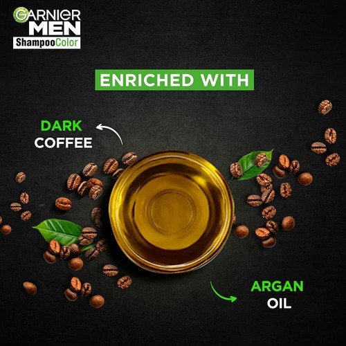 (Pack of 5 ) Garnier Men Shampoo Hair Colour 20ml Each Black | Brown | Burgundy - Picture 4 of 10