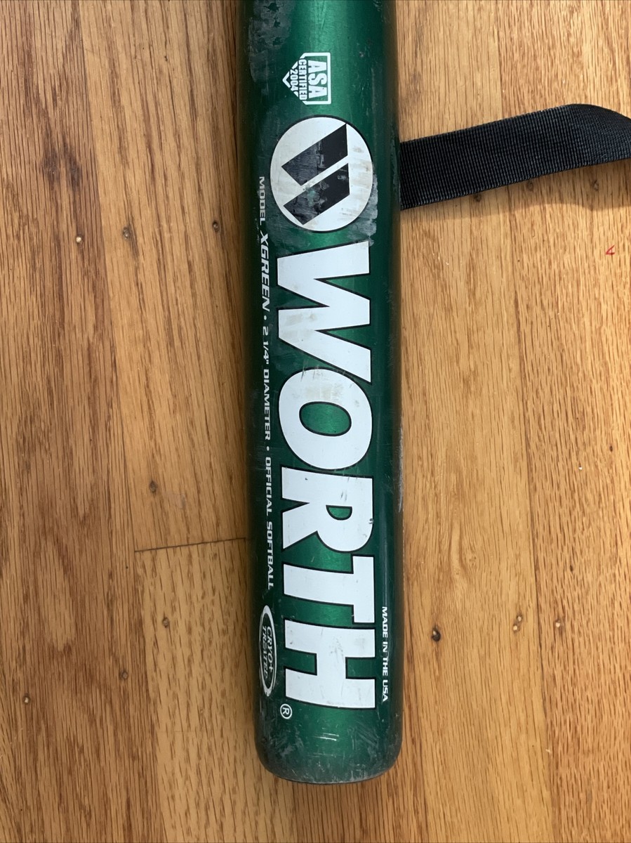 Official Softball Bat WORTH Xgreen EST Max 34 28oz CU31 2 1/4