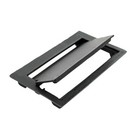 Black Cast Iron Ash Dump Cover with Louvered Door for Fireplace Cleaning