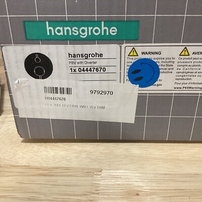 Hansgrohe 04447670 Ecostat Pressure Balanced Valve Trim Only - Black  *READ*