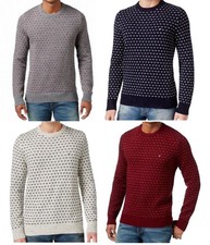 Tommy Hilfiger New Men's Geometric Crew-Neck Pullover Sweater
