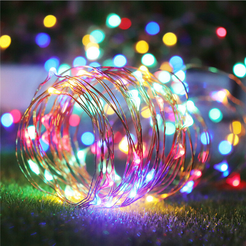 图片 20 - 10ps LED 太阳能串灯户外水晶球铜线霓虹灯管星月