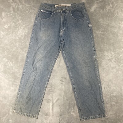 Vintage Paco Jeans Mens 32x30 Blue Distressed Denim Baggy Fit Carpenter