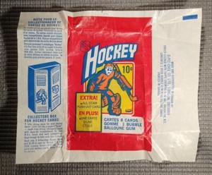 1972/73 O-PEE-CHEE NHL Hockey Card Wax Pack Empty Wrapper 1st First Series OPC