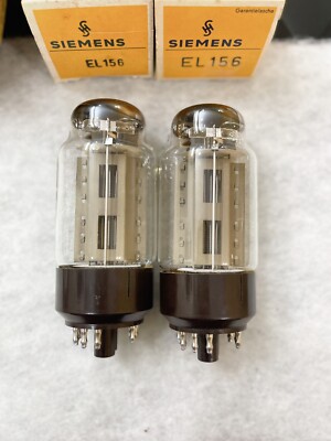Telefunken (Siemens Label) EL156 KT88 NOS NIB Grey Plates