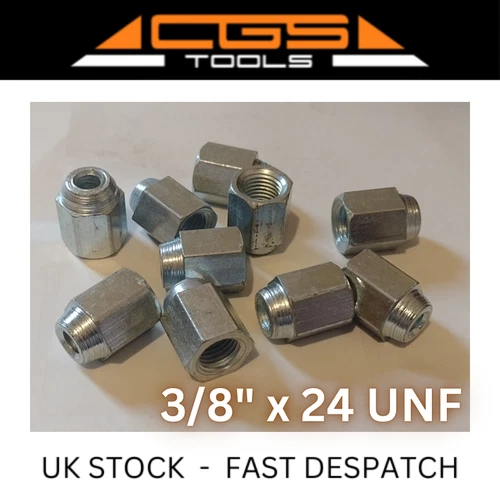 3/8" X 24 UNF Brake Pipe Nuts Female for 3/16" Brake Pipe (10)