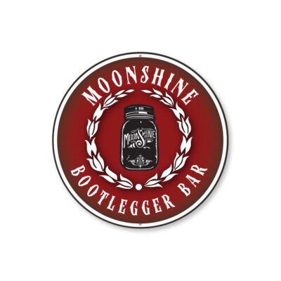 Moonshine Bootlegger Bar Metal Sign