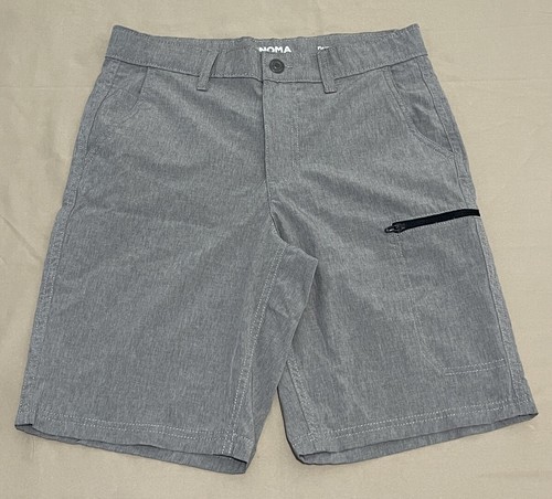 Sonoma Boys Cargo Short Flexwear Size 16 Reg Adjustable Waist Zip Pockets Gray