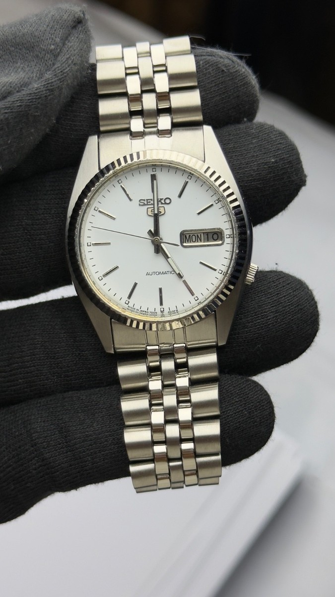 ✨SEIKO✨セイコー✨5A50-5200✨エクセリーヌ✨ホワイト文字盤✨腕時計 Seiko 5 Automatic Watch | White Dial | Stainless Steel Jubilee