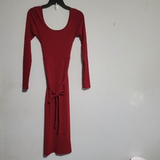 Forever 21 Womens Dress Size Medium Stretch Burgundy Maroon Wine Fall Stretch