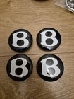 Genuine Bentley Continental Wheel Center Cap Hub Cap Emblem NOS Gloss Black 68mm