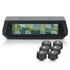 Rv Tire Pressure Monitoring System Tpms - 6 Sensors Solar Wireless Real-ti...