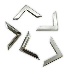 Silver Book Corner Protectors | 30 x 30 x 4mm | Nickel | Protective Edges