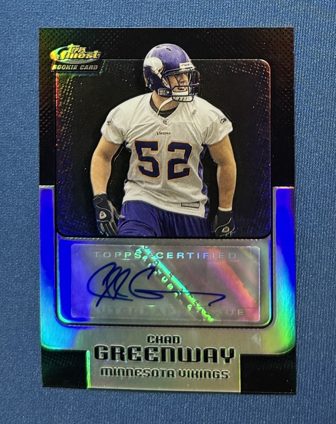 Chad Greenway Finest #163 Autograph-Black Refractor
