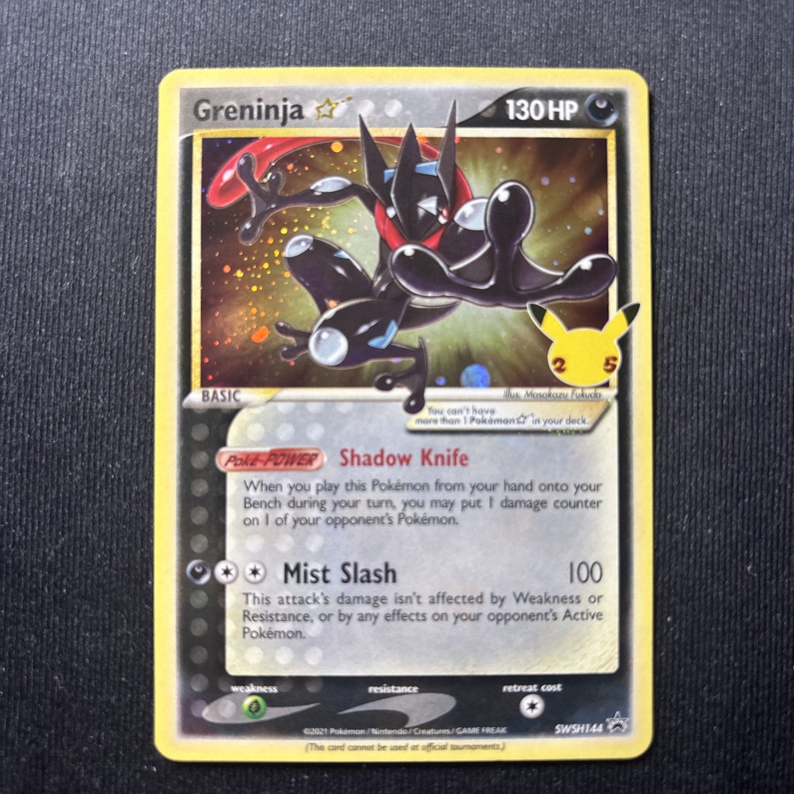 Pokémon TCG: Greninja Gold Star #SWSH144 Celebrations ETB Black Star Promo