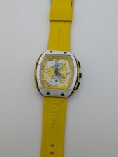 Mark fairwale, RM style, vibrant Yellow Chronograph Quartz Watch. Unique Design